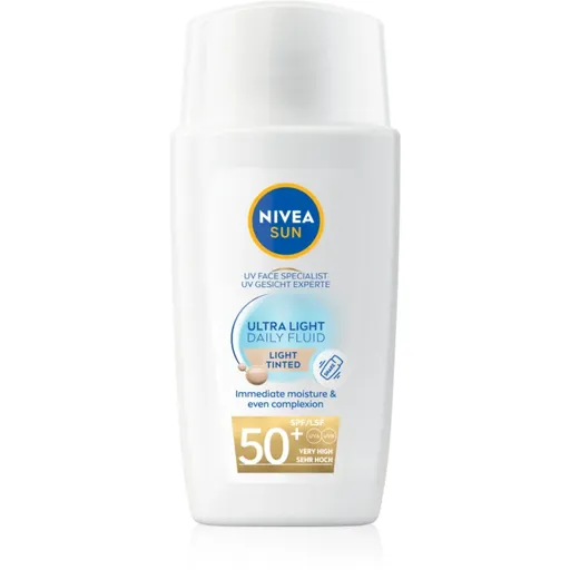 NIVEA SUN Ultra Light lehký tónovací fluid SPF 50+ odstín Light 40 ml