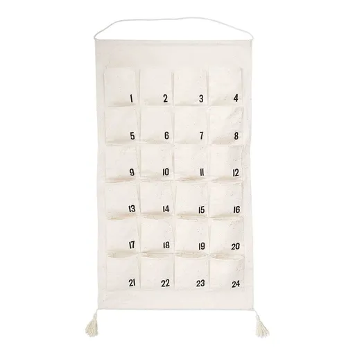 SANTA IS COMING Adventní kalendář se střapci