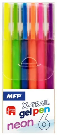 Gelové pero set BS 6ks NEON