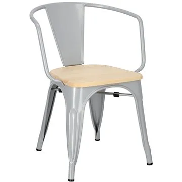 Židle Paris Arms Wood jasan svštle šedá (IAI-4608)
