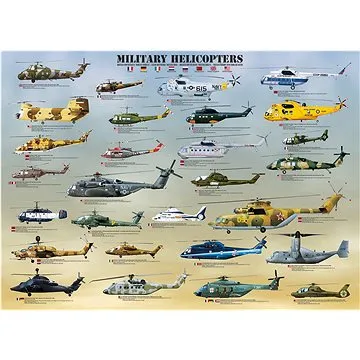 Eurographics Puzzle Vojenské helikoptéry XL 500 dílků (628136100885)