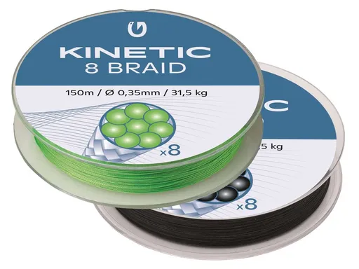 Kinetic Šňůra 8 Braid Fluo Green 150m,Kinetic Šňůra 8 Braid Fluo Green 150m
