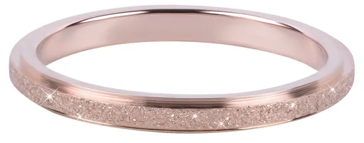 Troli Bronzový ocelový třpytivý prsten 51 mm