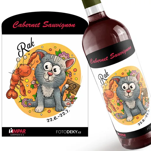 Víno Kočičí znamení – rak (Druh Vína: Červené víno)