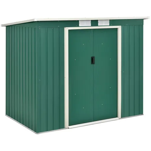 Zahradní domek na nářadí, 213 x 130 x 173 cm, tmavě zelený