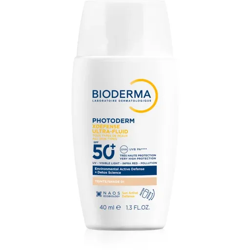 Bioderma Photoderm XDefense Tinted ochranný tónovaný fluid na obličej SPF 50+ odstín 01 Very Light 40 ml