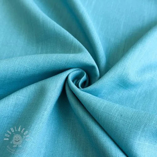 Viskóza se lnem PREMIUM ocean blue