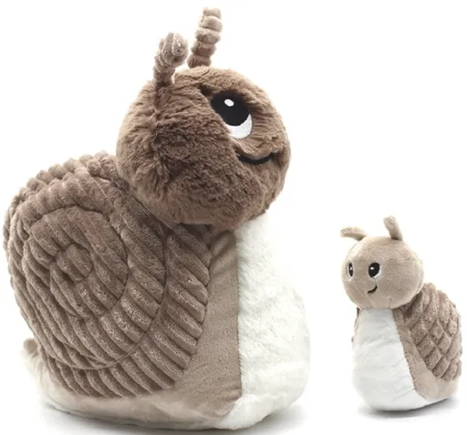 PTIPOTOS Plyšový šnek Speedou hnědý - máma s miminkem