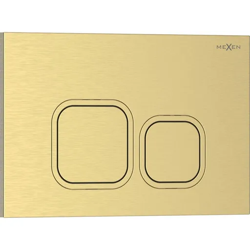 MEXEN Tex 03 splachovací tlačítko, zlatá kartáčovaná 6103-11