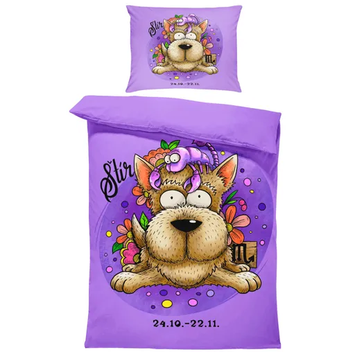 Povlečení Psí znamení – štír (Rozměr : 1x140/220 + 1x90/70)