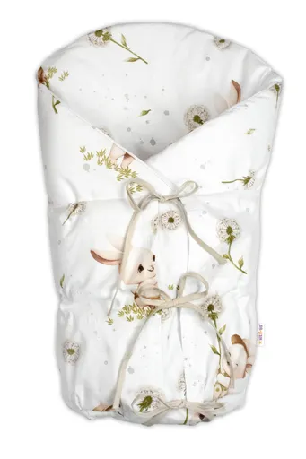 Baby Nellys Klasická retro zavinovačka LALLY šněrovací s výplní, Pampeliška