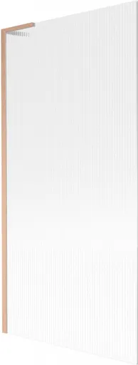 MEXEN/S Next L vanová zástěna FIX 90 x 150, proužky, měď kartáčovaná 895-090-000-03-09-65