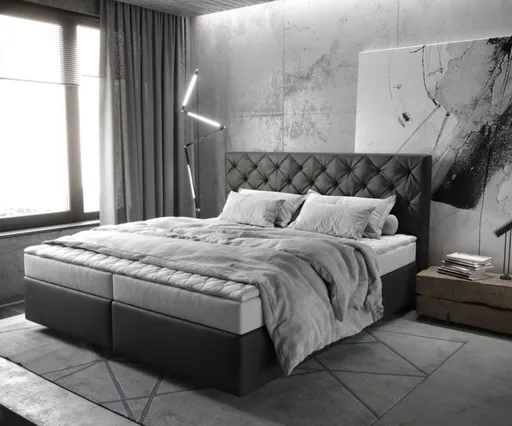 Boxspring postel Dream-Great 180x200 cm imitace kůže