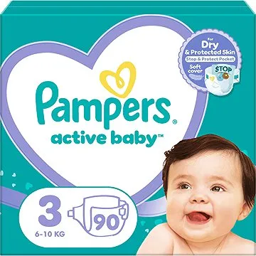 PAMPERS Active Baby vel. 3 (90 ks) 6–10 kg (8001090949455)