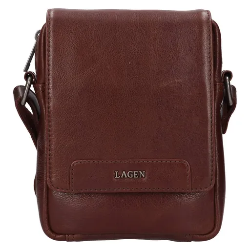 Pánská kožená taška přes rameno Lagen Unne - hnědá