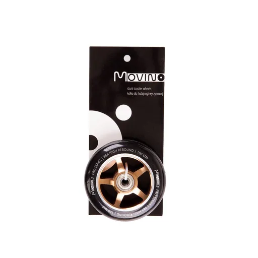Náhradní kolečka na freestyle koloběžku MOVINO EDGE 100 mm, hliník, 2 ks, Zlatá