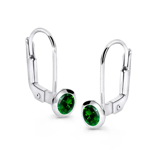 Cutie Diamonds Půvabné visací náušnice z bílého zlata se smaragdy DZ8003-55-SM-X-2