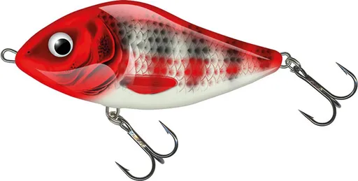 Salmo Wobler Slider Floating 10cm - Red Head Striper,Salmo Wobler Slider Floating 10cm - Red Head Striper