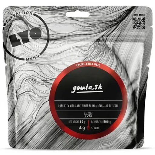 LYO VEPŘOVÝ GULÁŠ S FAZOLEMI A BRAMBOREM 500g Expediční strava, dummy, velikost