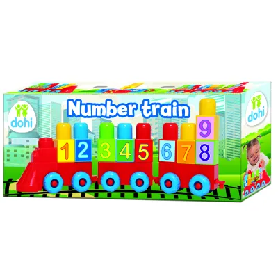 Stavebnice Vláček plastový s čísly