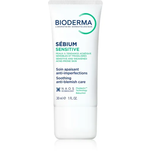 Bioderma Sébium Sensitive intenzivní hydratační a zklidňující krém pro pleť vysušenou a podrážděnou léčbou akné 30 ml