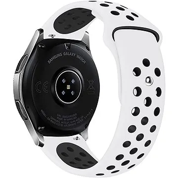 Eternico Sporty Universal Quick Release 20mm Solid Black and White     (AET-U20SP-BlWh)