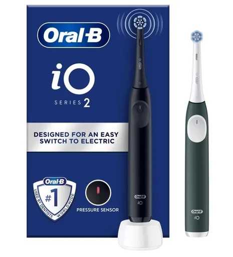 Oral B Elektrický zubní kartáček iO2 Series Duo Pack Night Black/Forest Green 2 ks
