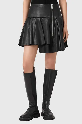 Kožená sukně AllSaints IRINA