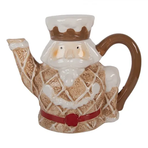 Hnědá keramická konvička Louskáček Nutcracker - 22*12*18 cm / 900 ml Clayre & Eef