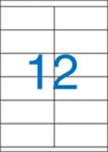 Etikety 105x48mm 2řadé 12etiket na archu 100listů Victoria