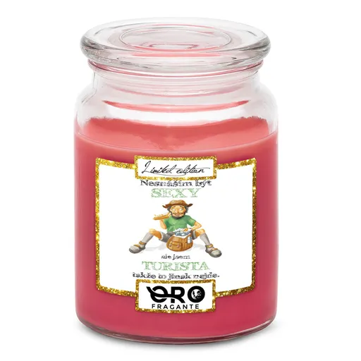 Svíčka Sexy turista (Vůně svíčky: Višně v čokoládě)