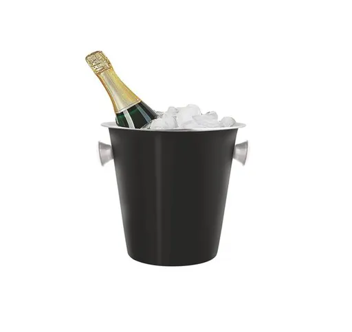 Nerezová chladicí nádoba na šampaňské a víno TORO 22cm černá