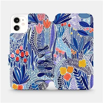 Flip pouzdro na mobil Apple iPhone 11 - MP03P Modrá květena (5903516760886)