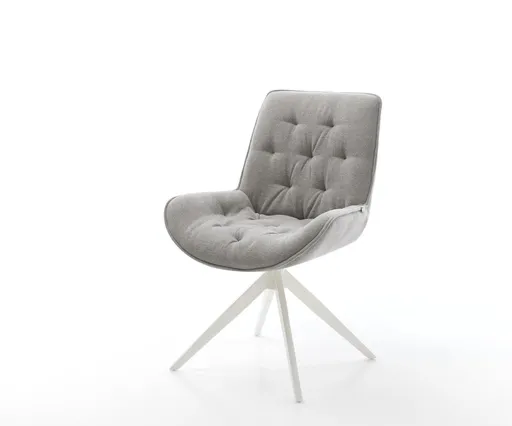 Jídelní židle Taimi-Flex látka Měkký šedá křížová podnož široká