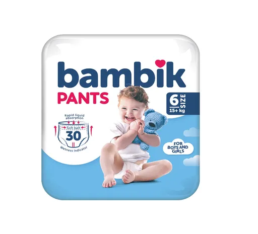 Bambik Plenkové kalhotky vel. 6 15+ kg 30 ks