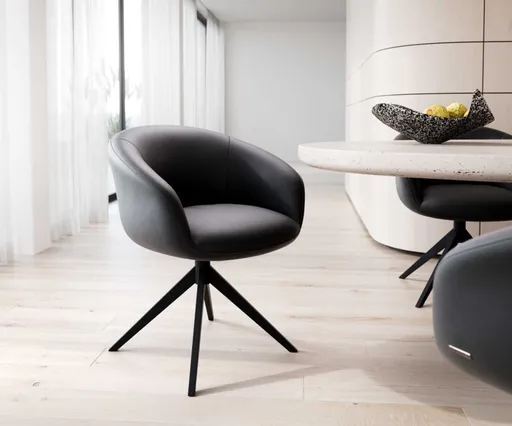 Otočná židle Vinka-Flex s područkami křížová podnož široká kov