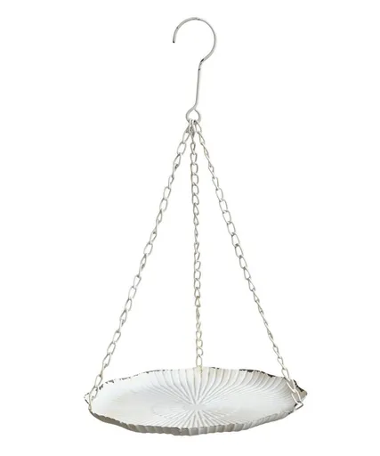 Krémové antik kovové závěsné krmítko pro ptáčky Joel - 25*43 cm Chic Antique