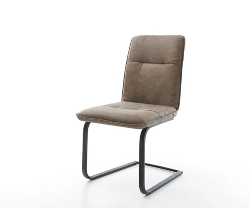 Jídelní židle Vinjo-Flex taupe vintage konzolová podnož plochá