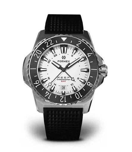 Formex Reef GMT Automatic Chronometer White Dial with Red GMT