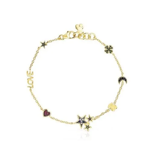 Tous Pozlacený náramek se symboly Teddy Bear 1003417000