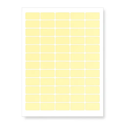Samolepicí etikety 63,5 x 29,6 mm, 27 etiket, A4, 20 listů, žluté