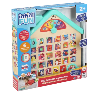 Infini FUN Domeček dřevěný s abecedou