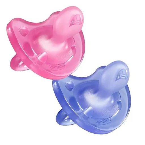 Chicco Dudlík Physio Soft celosilikonový 16-36m dívka 2 ks