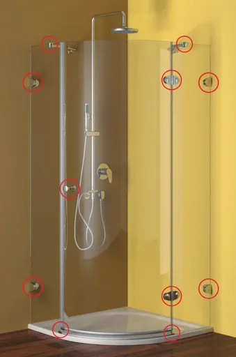 Mereo Kování oválné pro sprchové kouty CK70103LE, CK70103PE, komplet CK94