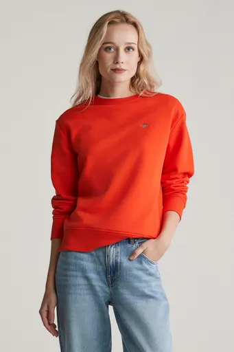 MIKINA GANT SHIELD C-NECK SWEAT ORANGE RED
