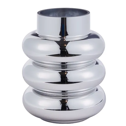 HOOP Váza 20 cm - stříbrná