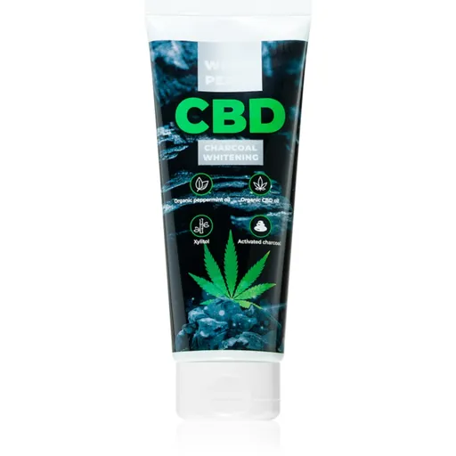 White Pearl CBD Charcoal Whitening bělicí zubní pasta s aktivním uhlím s CBD 75 ml
