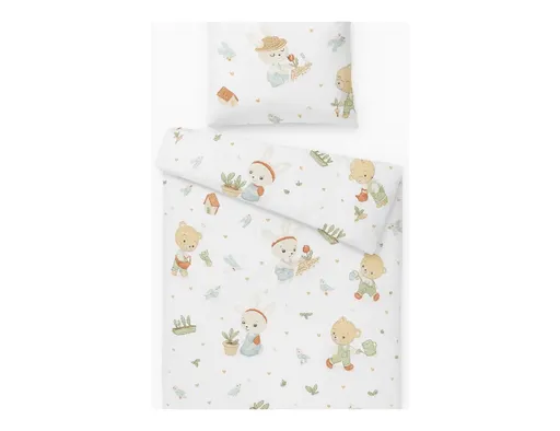 Baby in World Povlečení do postýlky s výplní + pytlík, bavlna, Bunny, 135x100cm/40x60cm