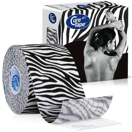 CureTape Kineziologický tejp Art Zebra 5 cm x 5 m