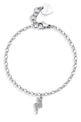 S'Agapõ Stylový ocelový náramek s bleskem Happy SHAR30